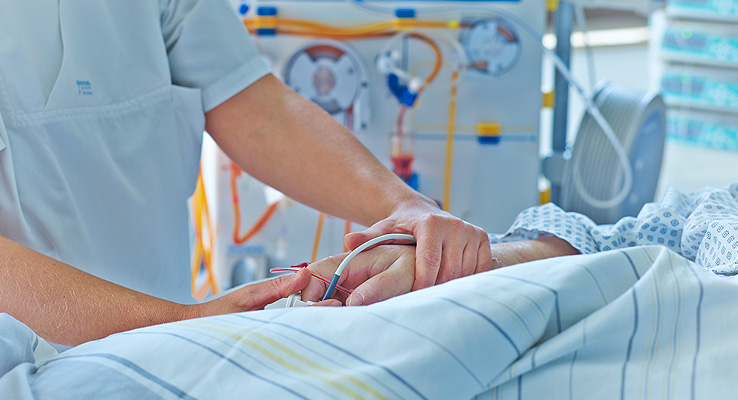 Händedruck Intensivmedizin