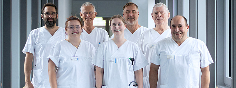 Gruppenfoto des ärztlichen Teams der Klinik für Thoraxchirurgie im Klinikum Kulmbach.